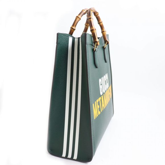 Gucci x Adidas Diana Large Tote Bag Dark Green - Picture 5 of 11